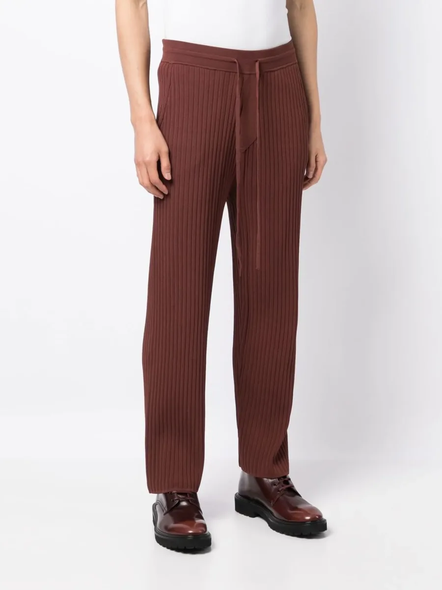 ribbed straight-leg trousers 5