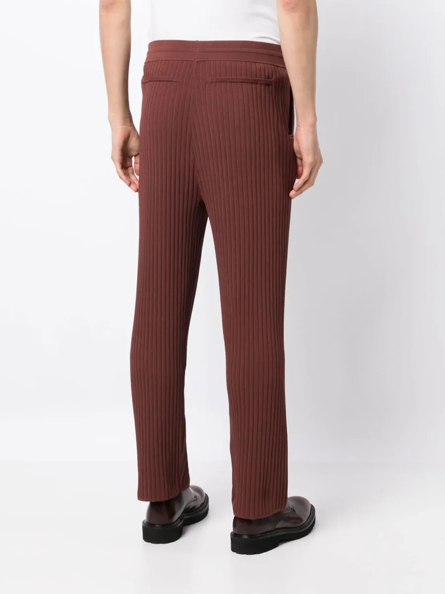 ribbed straight-leg trousers 8