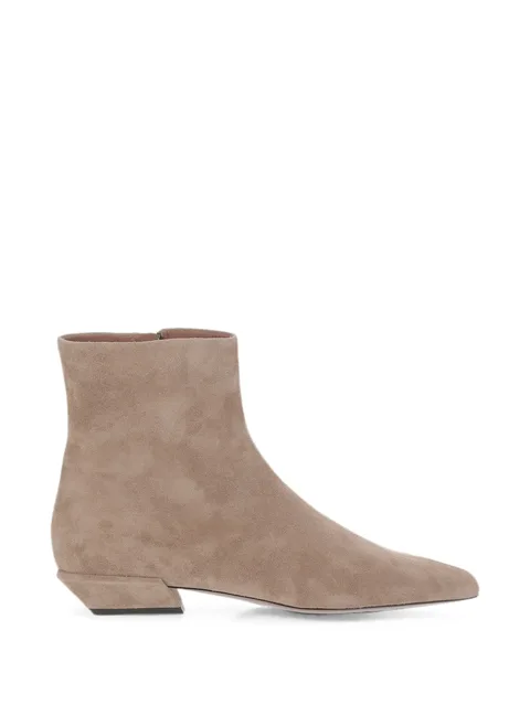 pointed-toe side-zip ankle boots