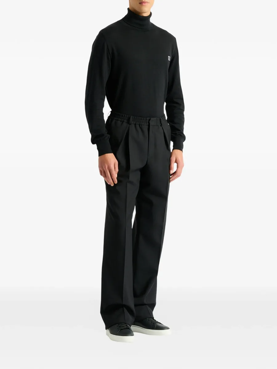 wool trousers with elasticated waist 6