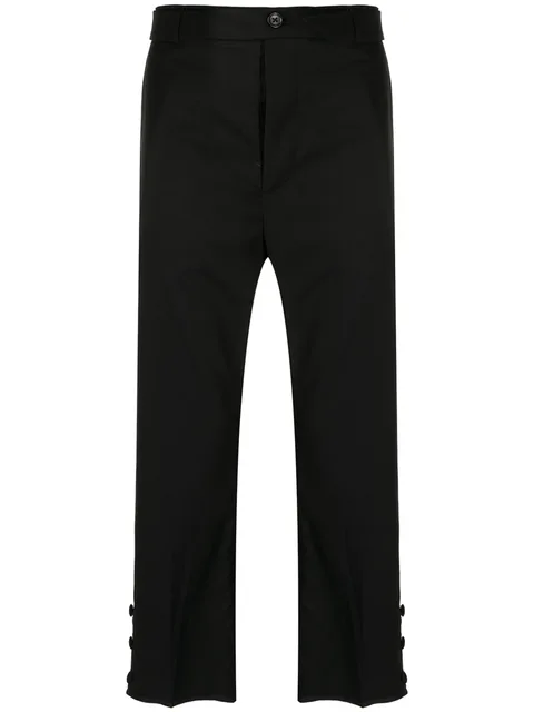 x ANOWHEREMAN cropped-leg trousers