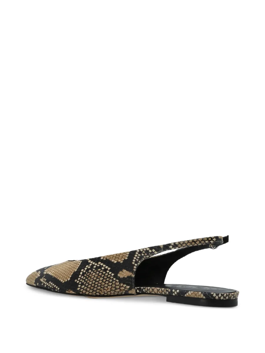 snake-pattern flat pumps 5