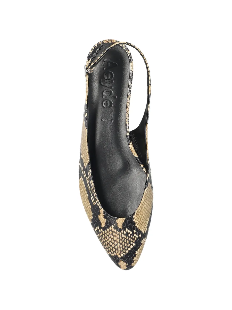 snake-pattern flat pumps 8