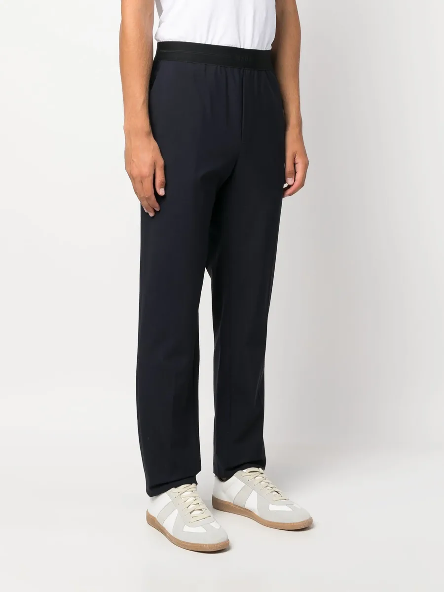 logo-waistband straight-leg trousers 6