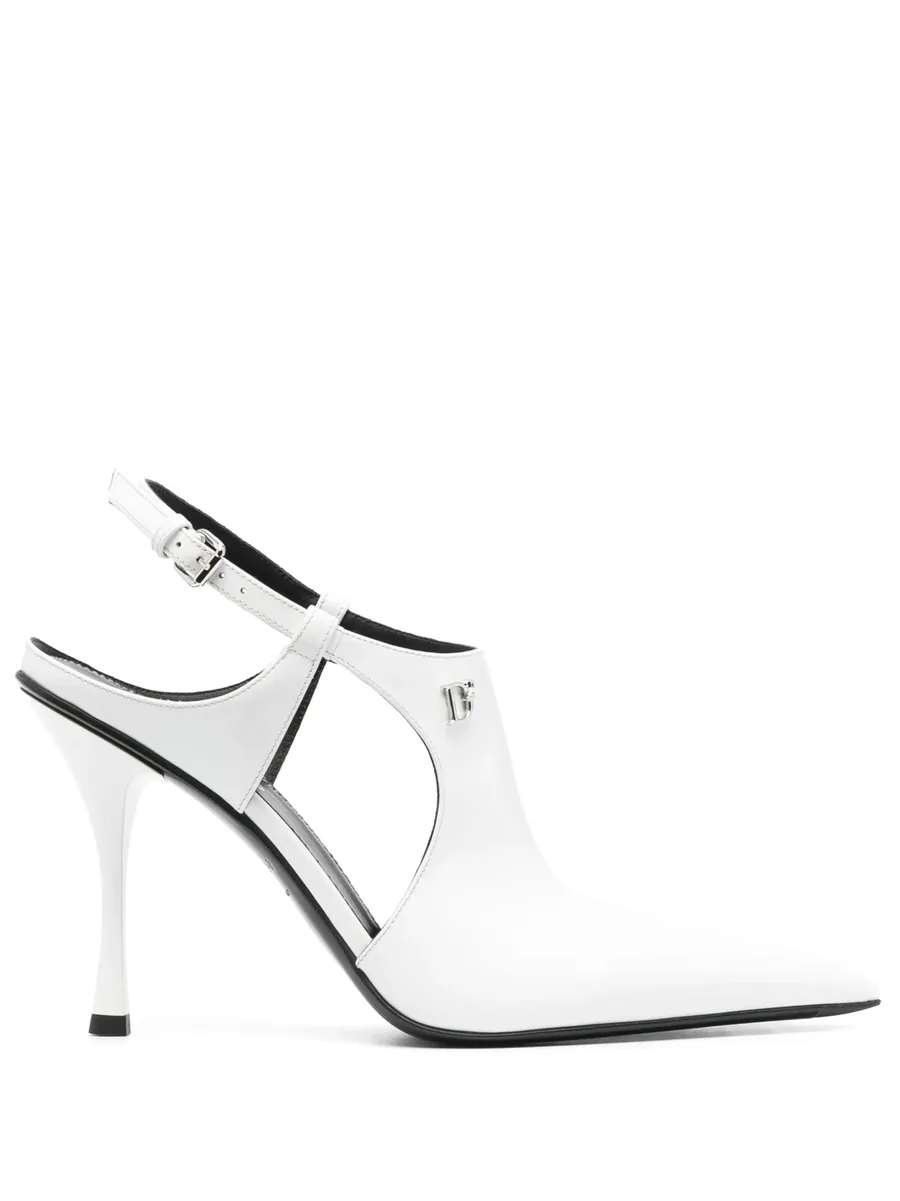 115mm slingback leather pumps 2