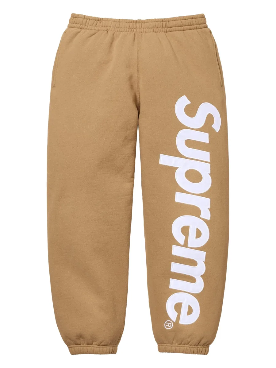 satin-appliqué track pants 2