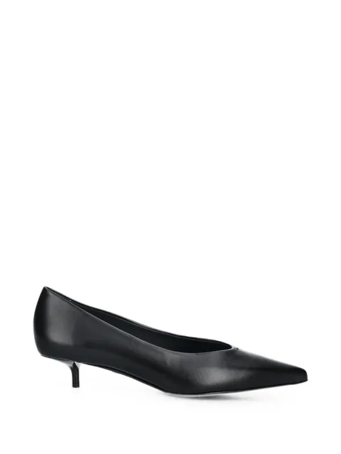 pointed-toe kitten-heel pumps