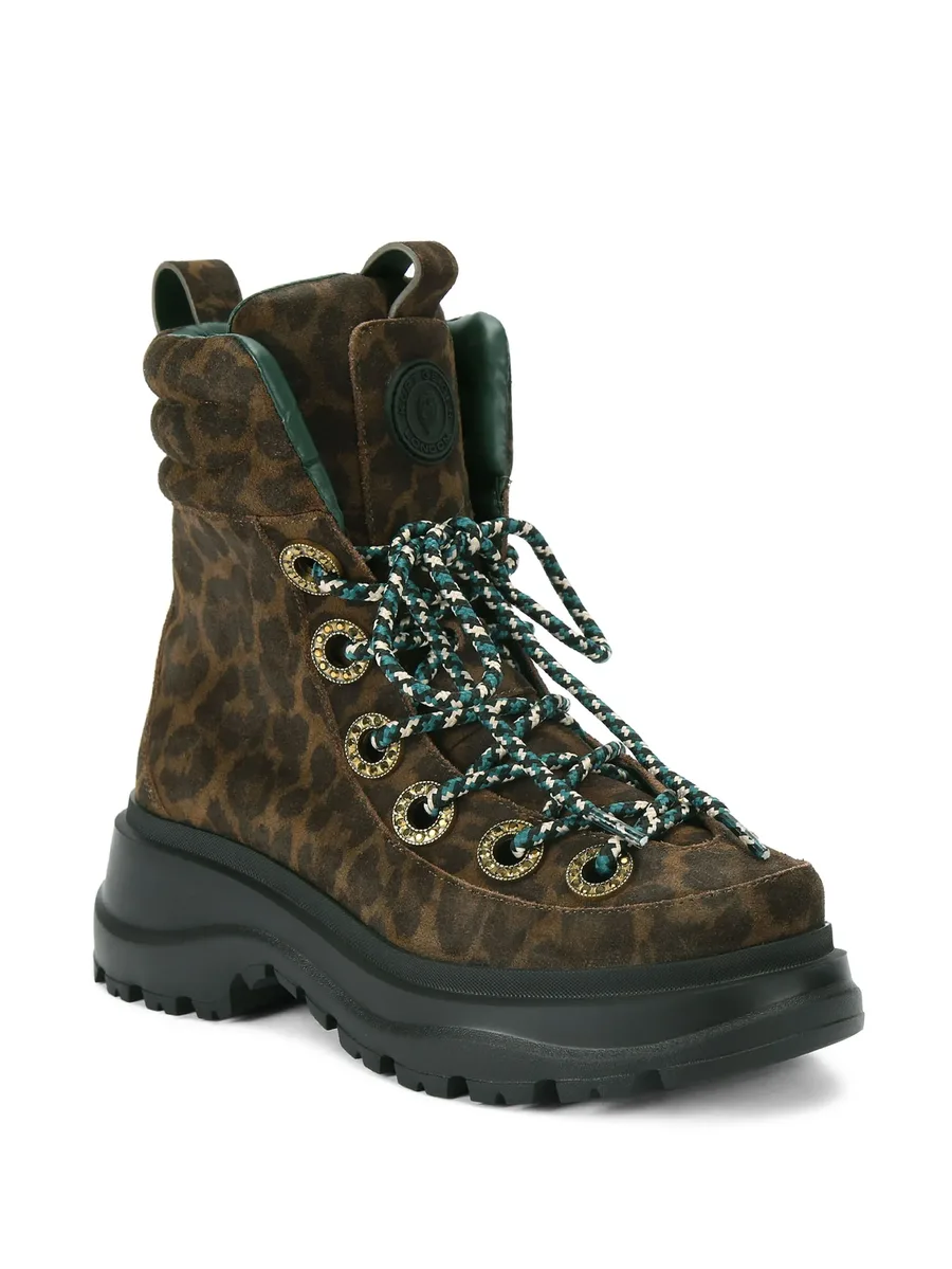 Kensington crystal-embellished leopard boots 3