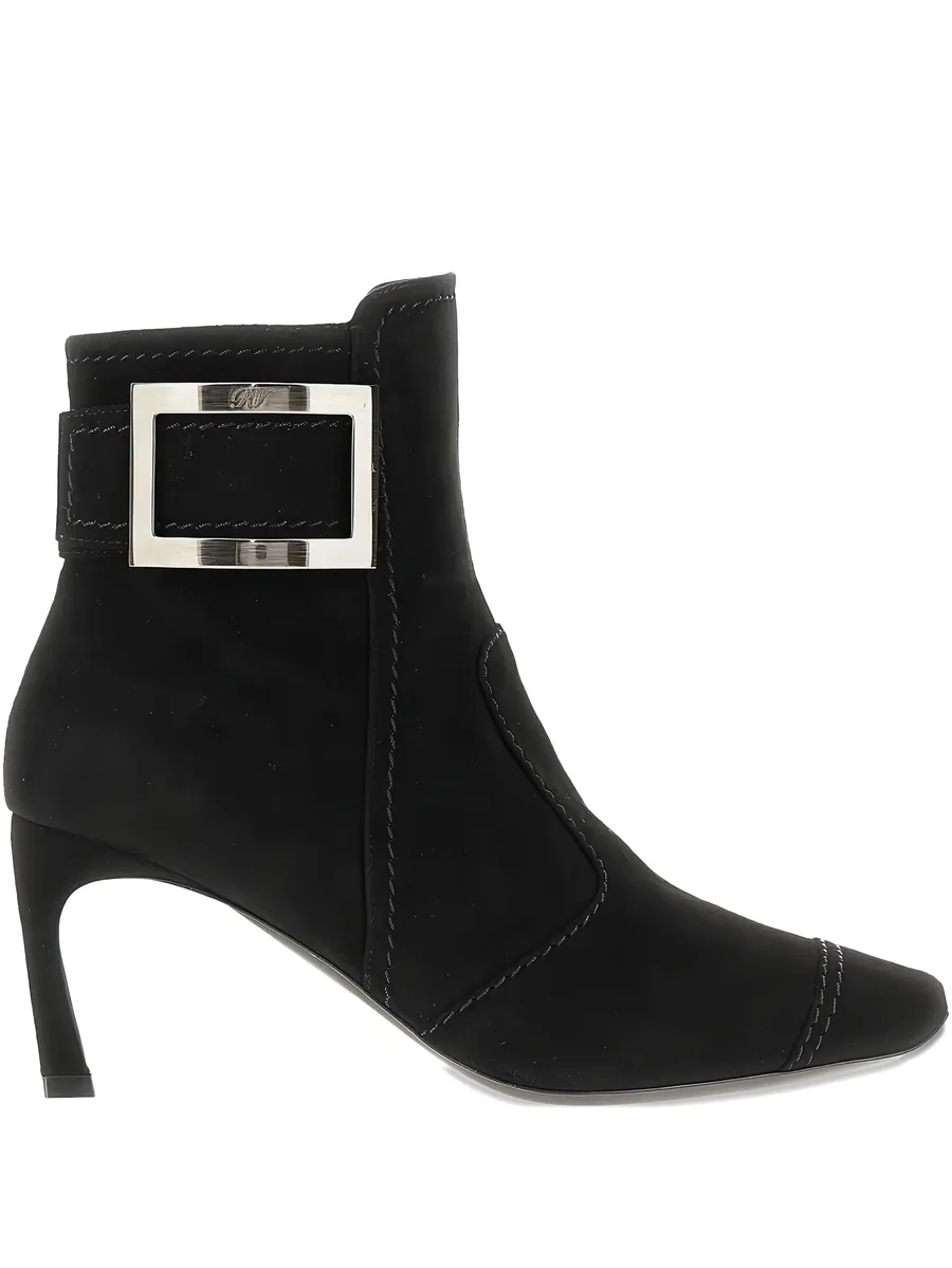 70mm Stivaletti buckle-detail suede boots 2