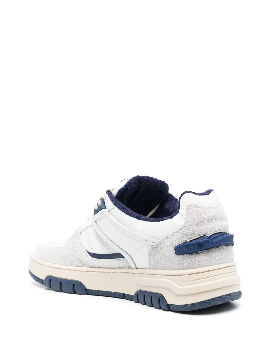 colour-block panelled leather sneakers 5