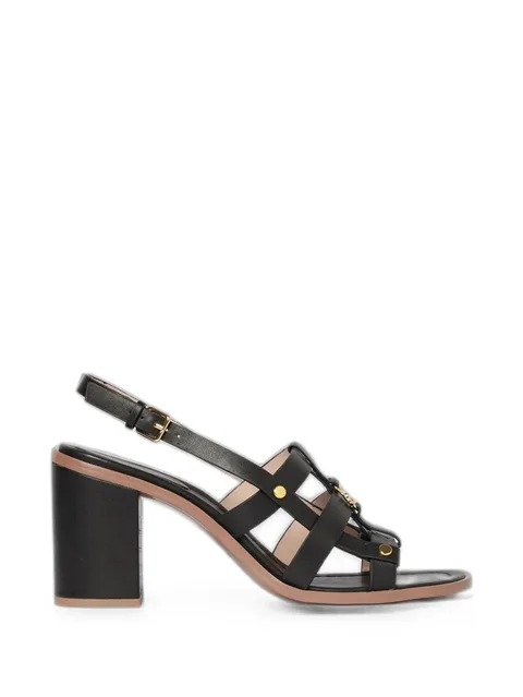 leahter heeled sandals