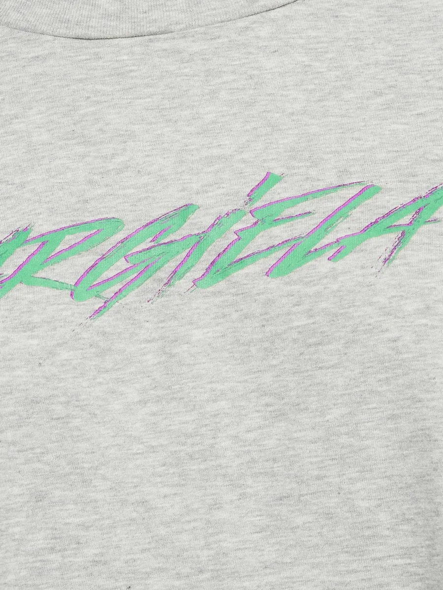 printed cropped T-shirt 6