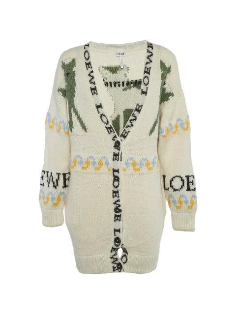 intarsia knit cardigan
