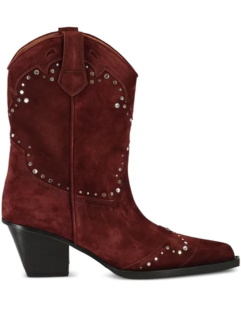60mm Janice suede studded boots