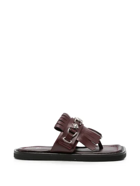 fringe-detail buckled sandals