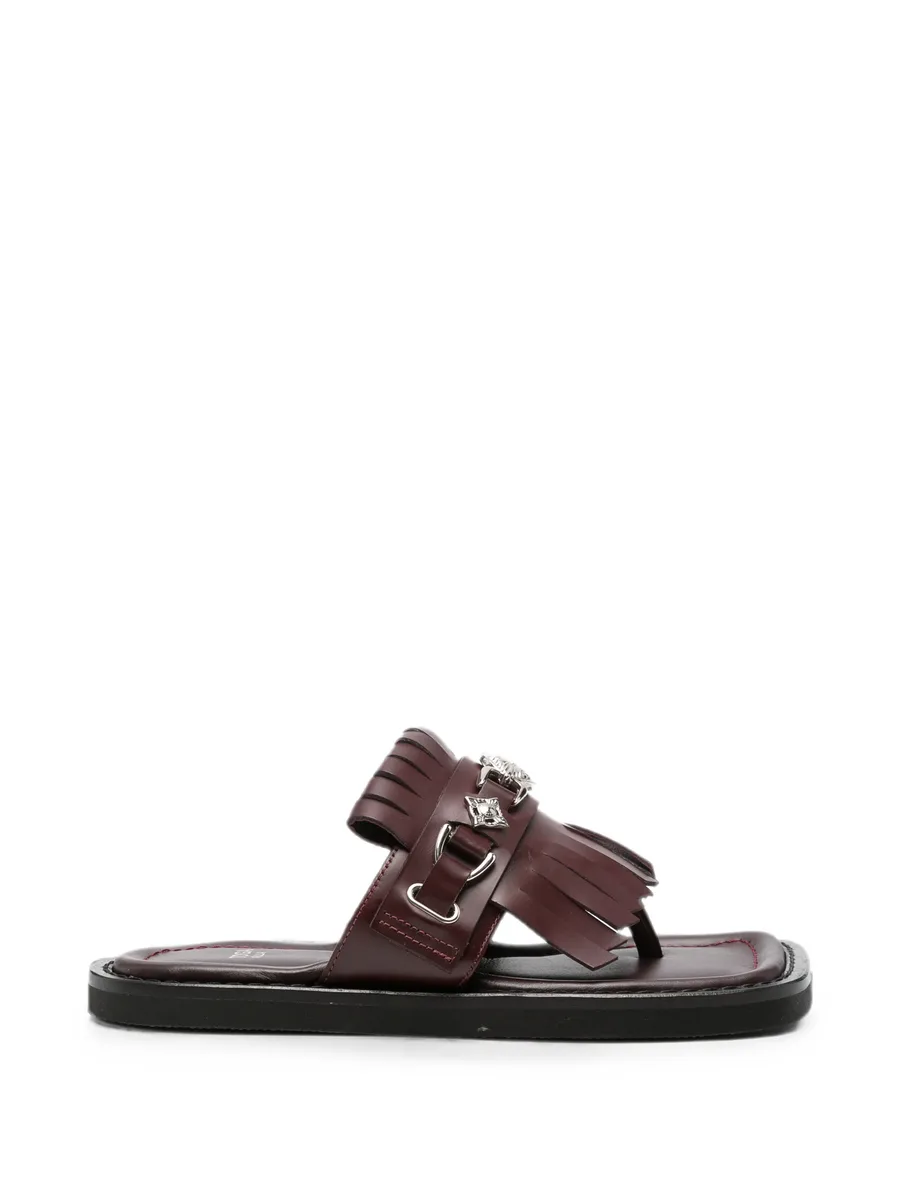 fringe-detail buckled sandals 2