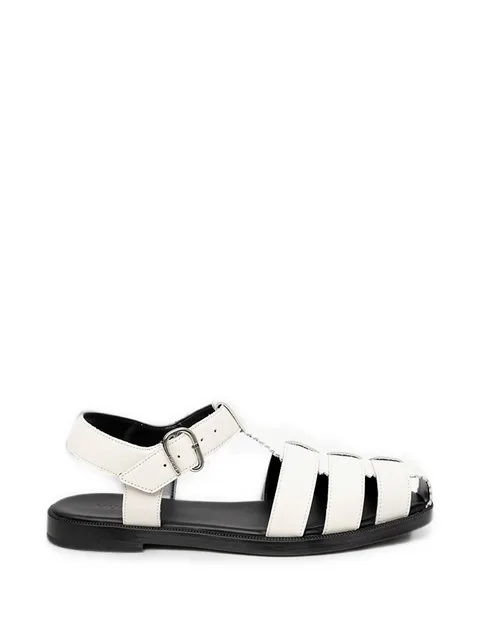 buckle-fastening caged sandals