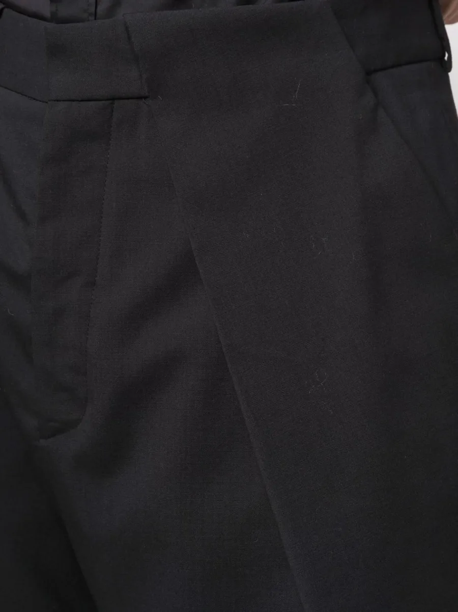 draped straight-leg cropped trousers 10