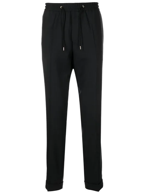 drawstring wool chino trousers