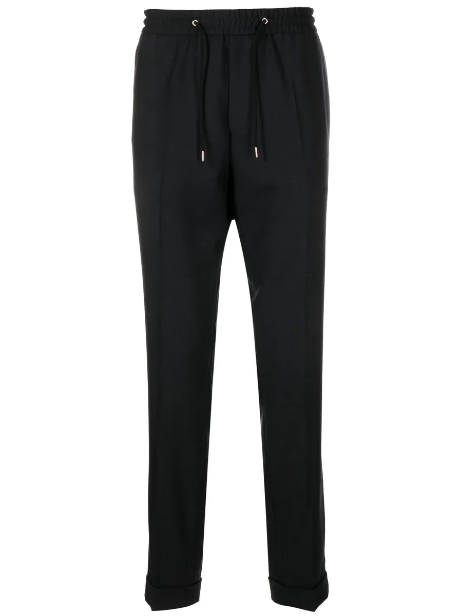 drawstring wool chino trousers 2