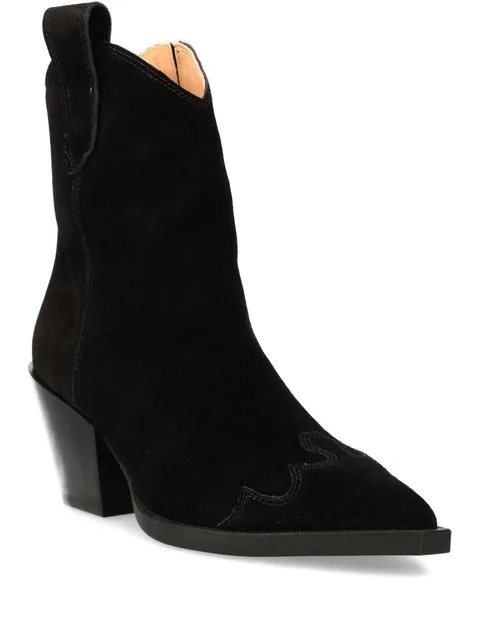 CPH238 suede pointed-toe zip boots