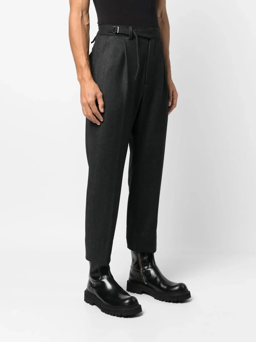 cropped tapered-leg trousers 6