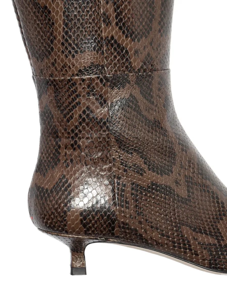 Sabrina snake-print pointed boots 6