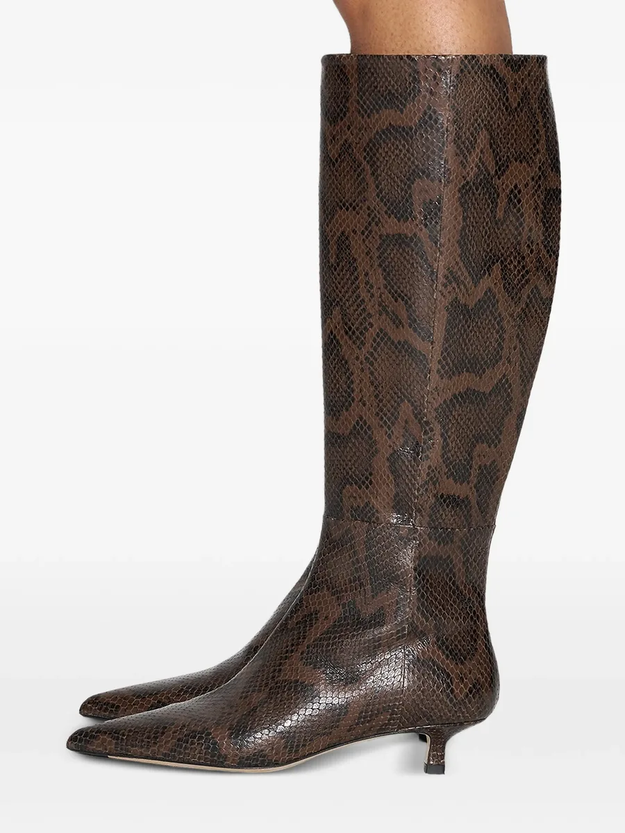 Sabrina snake-print pointed boots 12