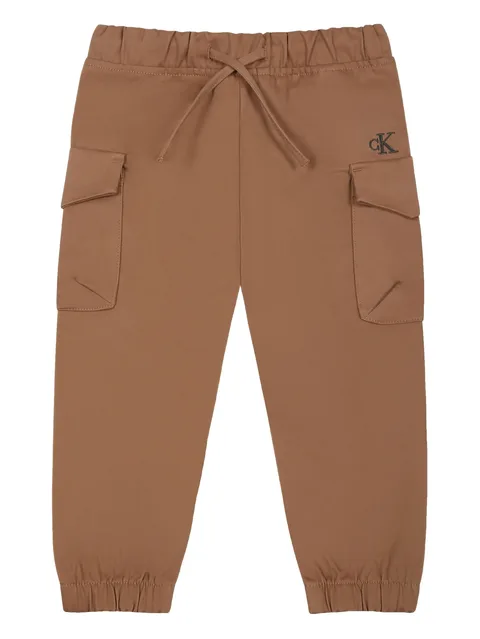 logo-embroidered cargo trousers