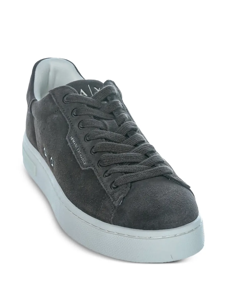 logo-print suede sneakers 4