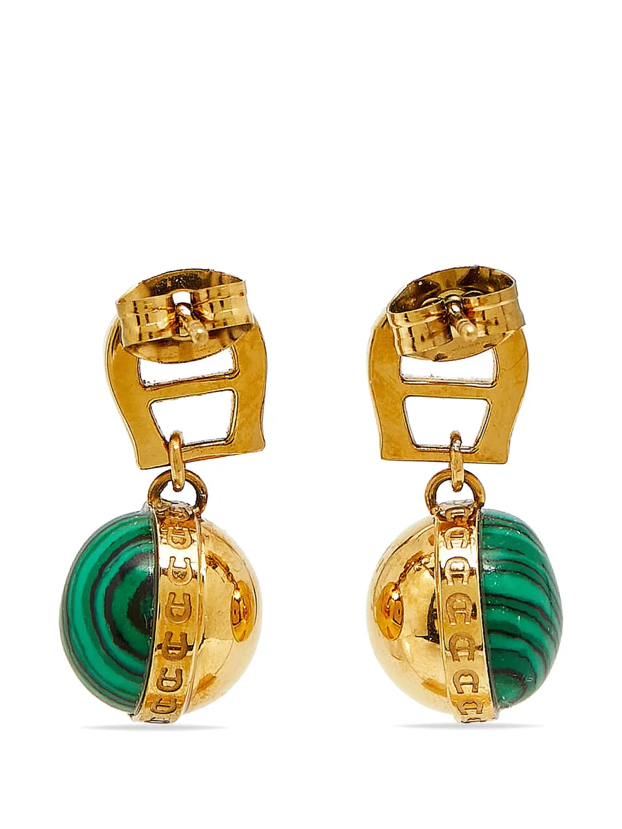 crystal-embellished logo earrings 2