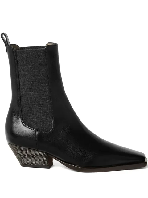 50mm leather Chelsea boots