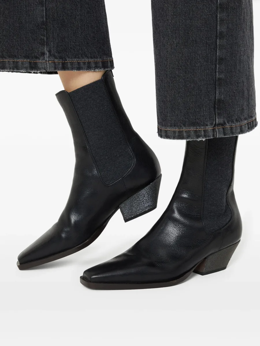 50mm leather Chelsea boots 10