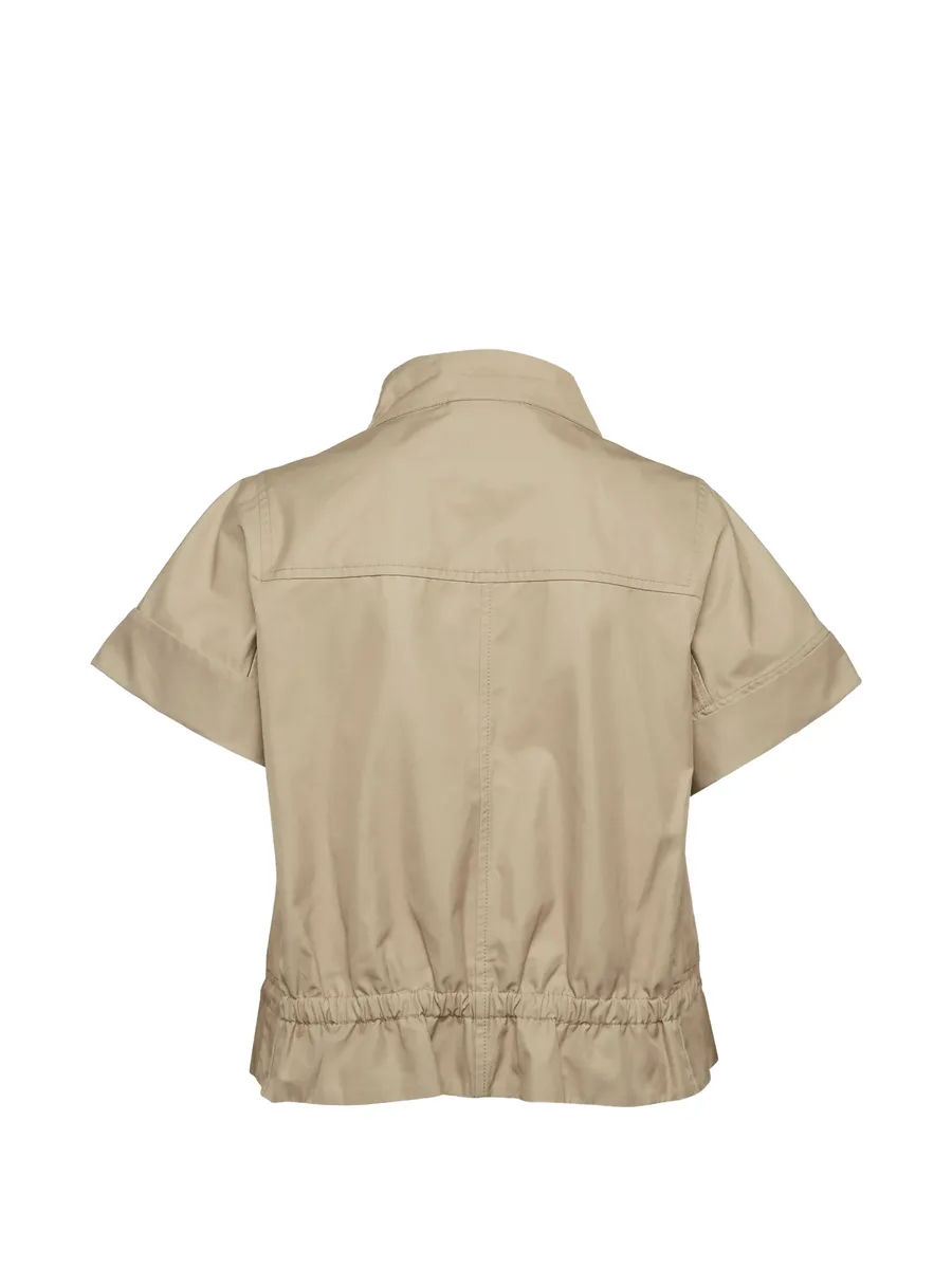 drawstring-detail gabardine jacket 4