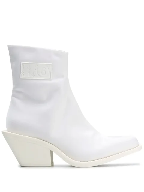 ботильоны с нашивкой-логотипом