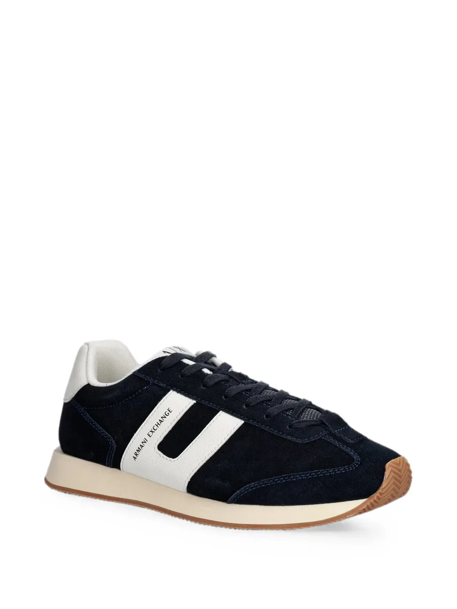 logo-print panelled sneakers 4