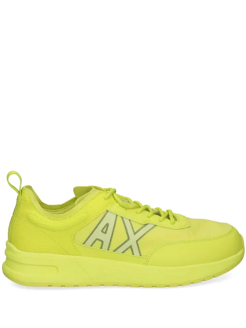 logo-print panelled sneakers