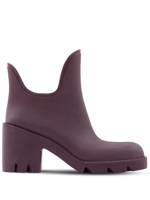 70mm round-toe slip-on boots