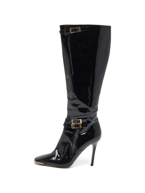Sheila buckled knee-length boots