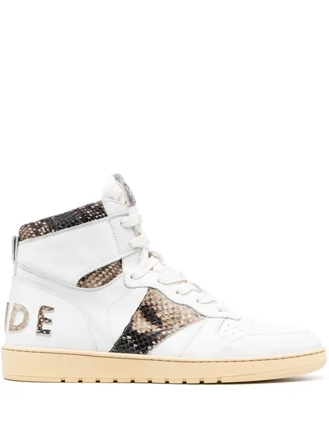 panelled high-top sneakers