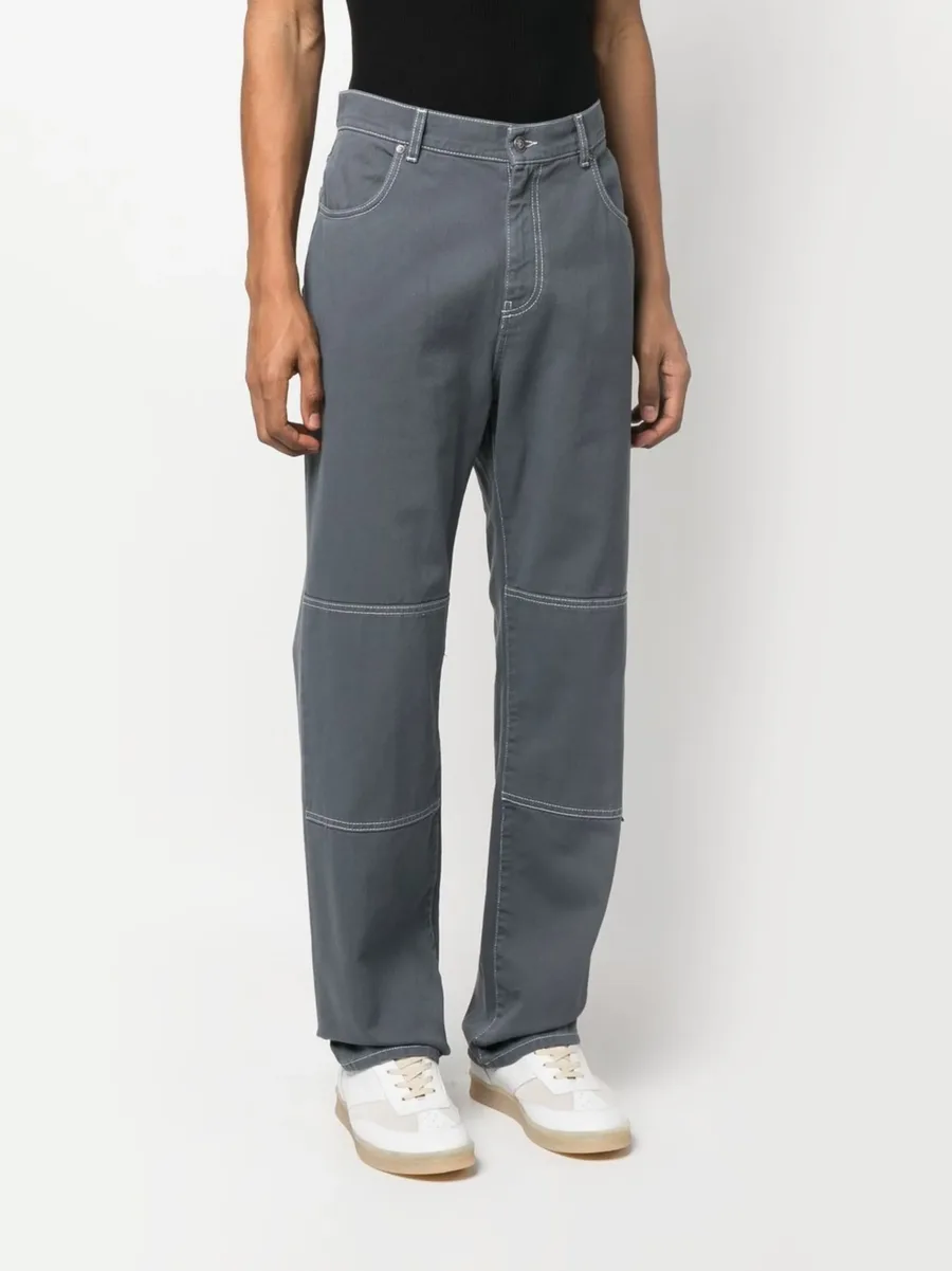 logo-print straight-leg trousers 6