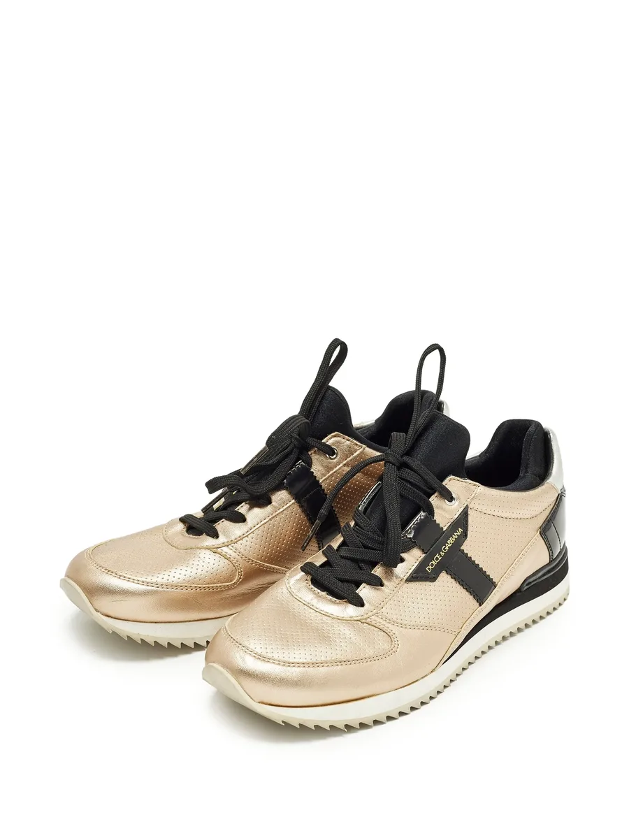 perforated leather sneakers 4