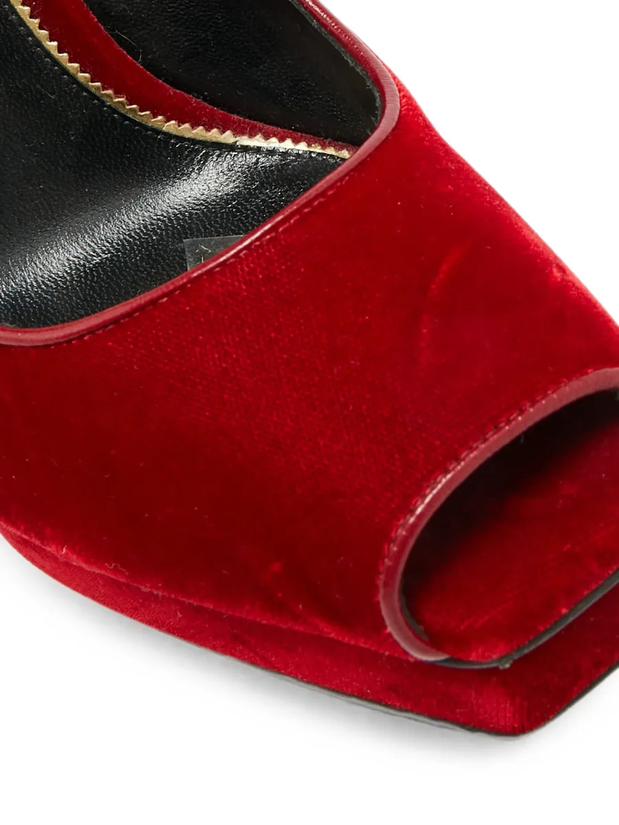 velvet heeled pumps 8