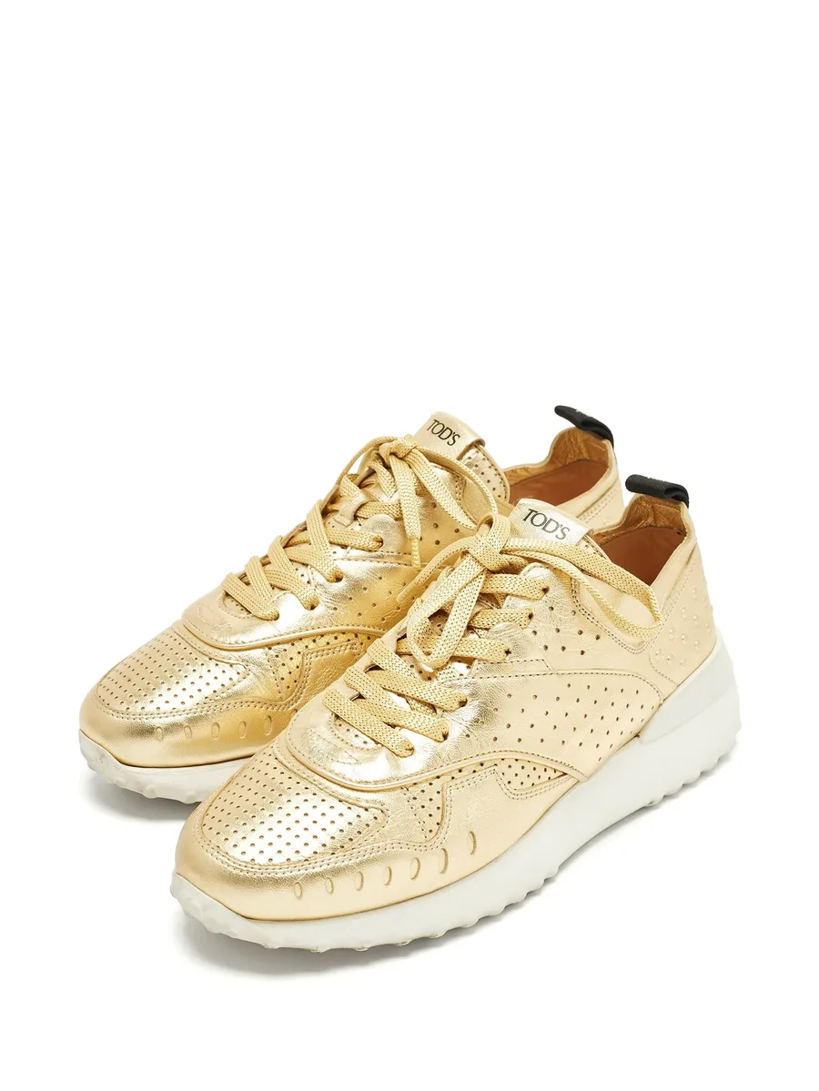 perforated metallic sneakers 4