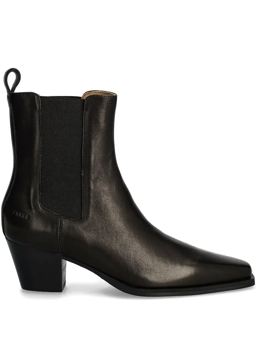 elastic-panel pointed-toe boots 2