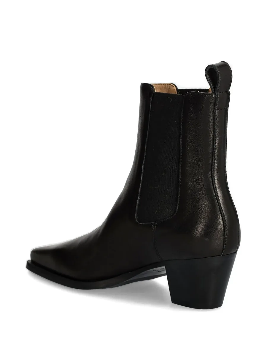 elastic-panel pointed-toe boots 4