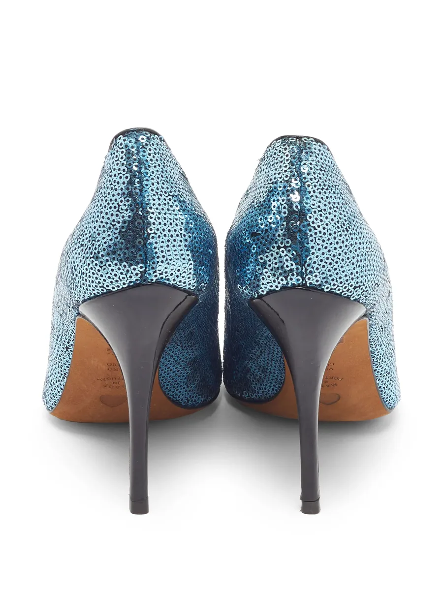 sequin round-toe pumps 3