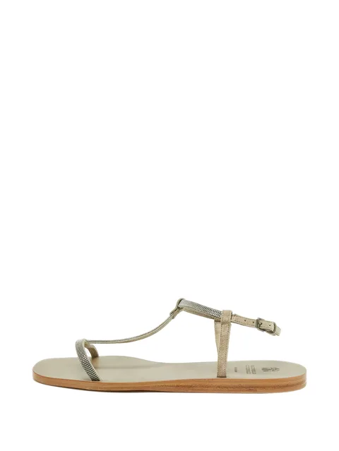 Monili-chain thong sandals