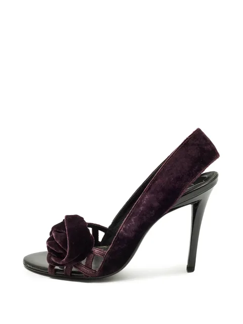 bow open-toe pumps