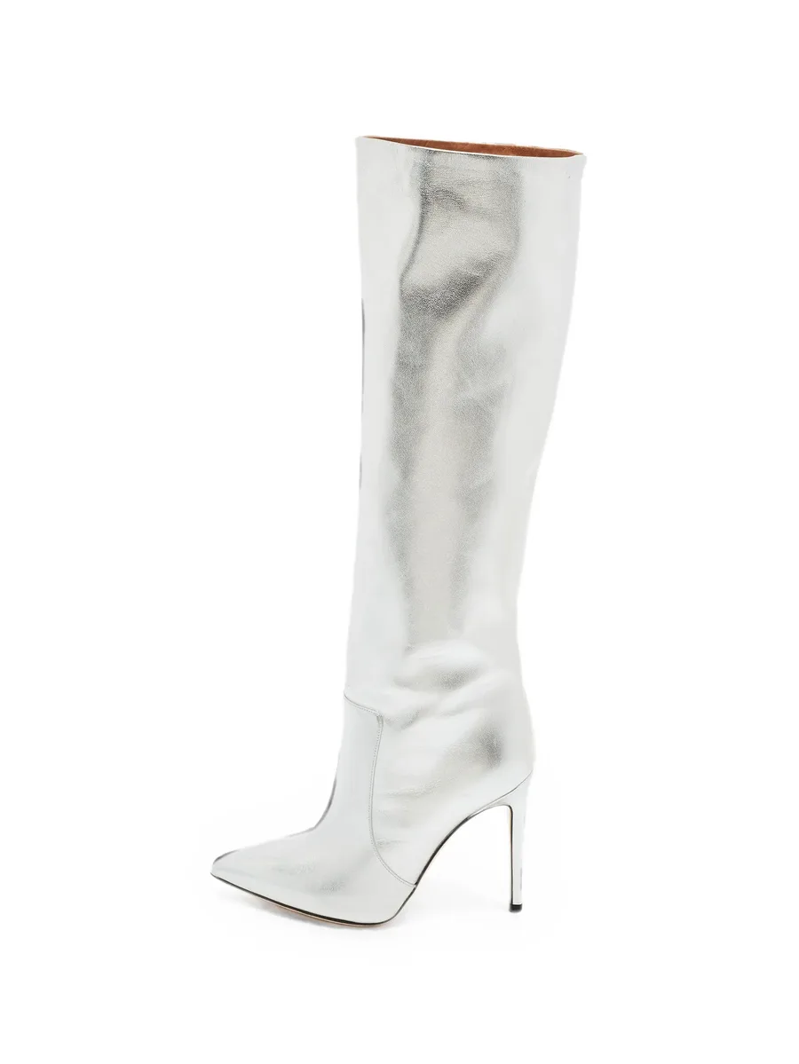 knee-length leather boots 2